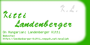 kitti landenberger business card
